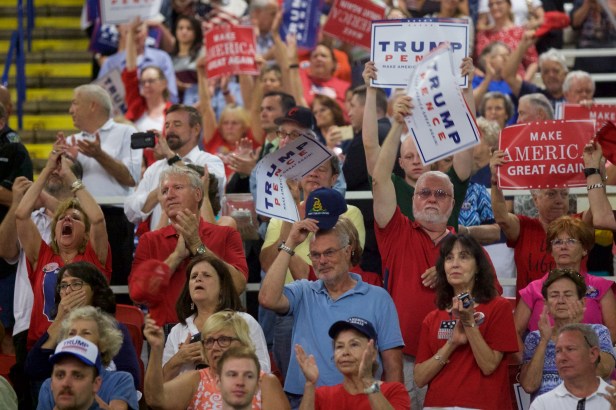 Donald Trump holds a campaign rally in Austin, Tex., on August 23, 2016.